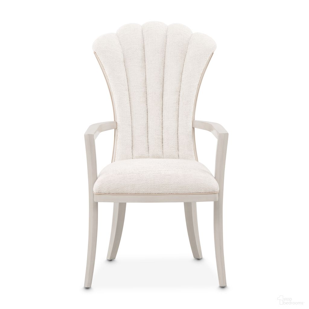 The appearance of Fantosini Dining Arm Chair Set of 2 In Silver Mist and Cappuccino designed by Michael Amini in the modern / contemporary interior design. This silver mist/cappuccino piece of furniture was selected by 1StopBedrooms from Fantosini Collection to add a touch of cosiness and style into your home. Sku: 9091004-823. Chair Type: Arm Chair. Material: Solid Wood.