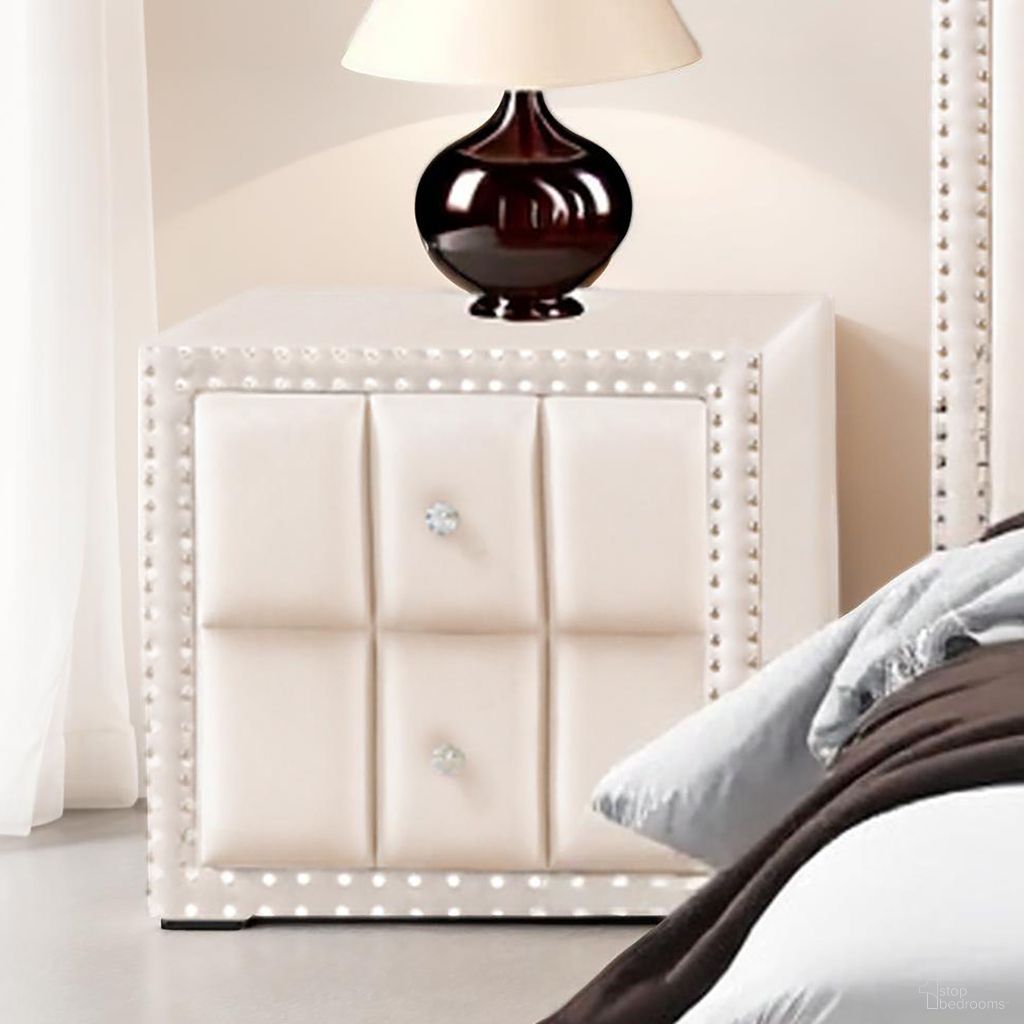 The appearance of Farese Nightstand In Beige designed by Furniture of America in the modern / contemporary interior design. This beige piece of furniture was selected by 1StopBedrooms from Farese Collection to add a touch of cosiness and style into your home. Sku: SL7001BG-N. Material: Solid Wood.
