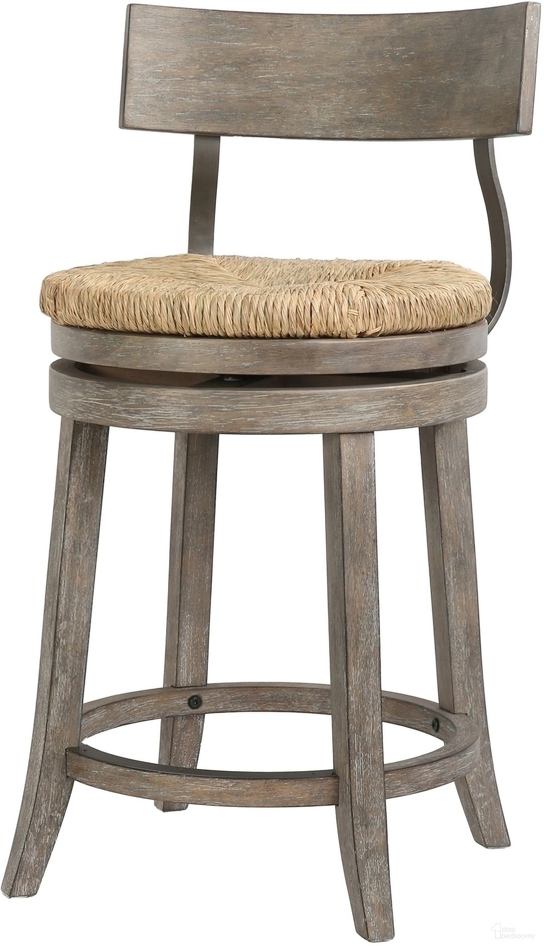 The appearance of Farmhouse 26 Inch Wood Counter-Height Barstool with Natural Seagrass Seat In Reclaimed Gray designed by New Ridge Home Goods in the country / farmhouse interior design. This reclaimed gray piece of furniture was selected by 1StopBedrooms from Farmhouse Collection to add a touch of cosiness and style into your home. Sku: NR105404-GCS-GR. Material: Wood.