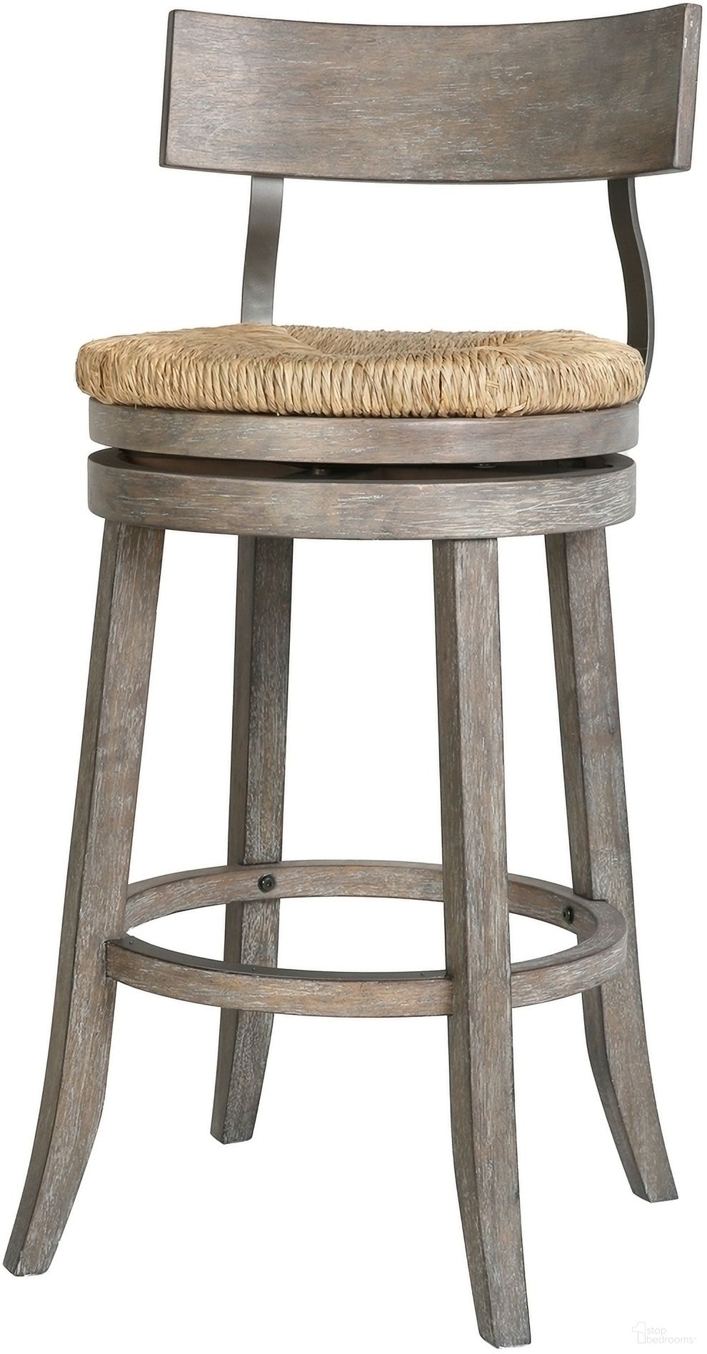 The appearance of Farmhouse 31 Inch Wood Bar-Height Barstool with Natural Seagrass Seat In Reclaimed Gray designed by New Ridge Home Goods in the country / farmhouse interior design. This reclaimed gray piece of furniture was selected by 1StopBedrooms from Farmhouse Collection to add a touch of cosiness and style into your home. Sku: NR105403-GBS-GR. Material: Wood.