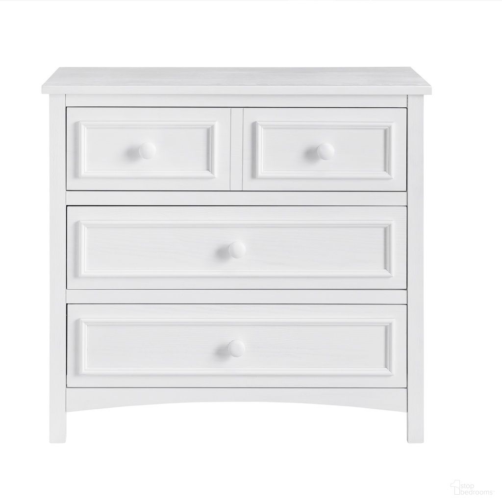 The appearance of Farmington/Bennett 3 Drawer Dresser In Rustic White designed by Oxford Baby in the rustic / southwestern interior design. This rustic white piece of furniture was selected by 1StopBedrooms from Farmington Collection to add a touch of cosiness and style into your home. Sku: 12333480. Material: Wood.