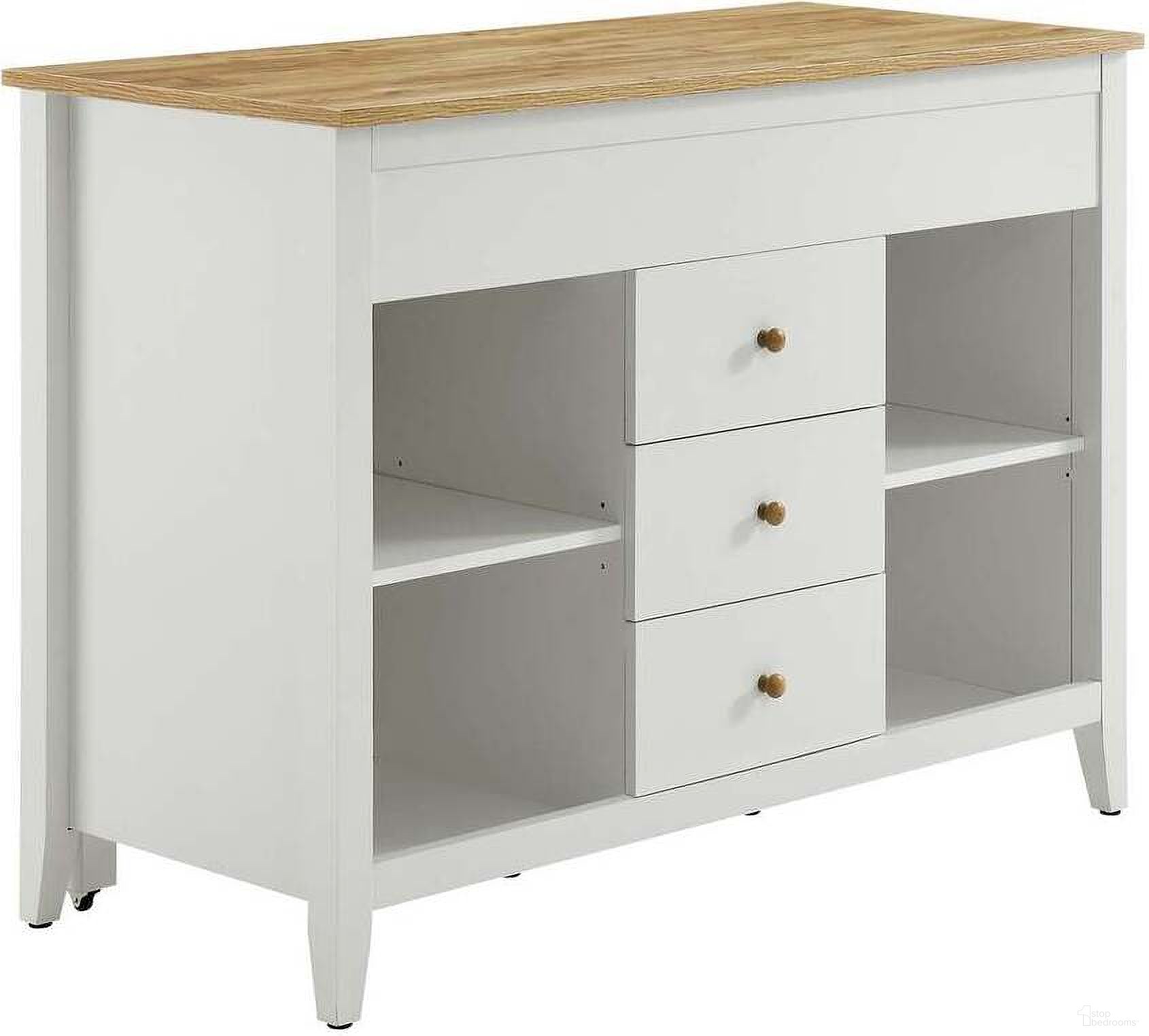 Farmstead Kitchen Island In Oak and White
