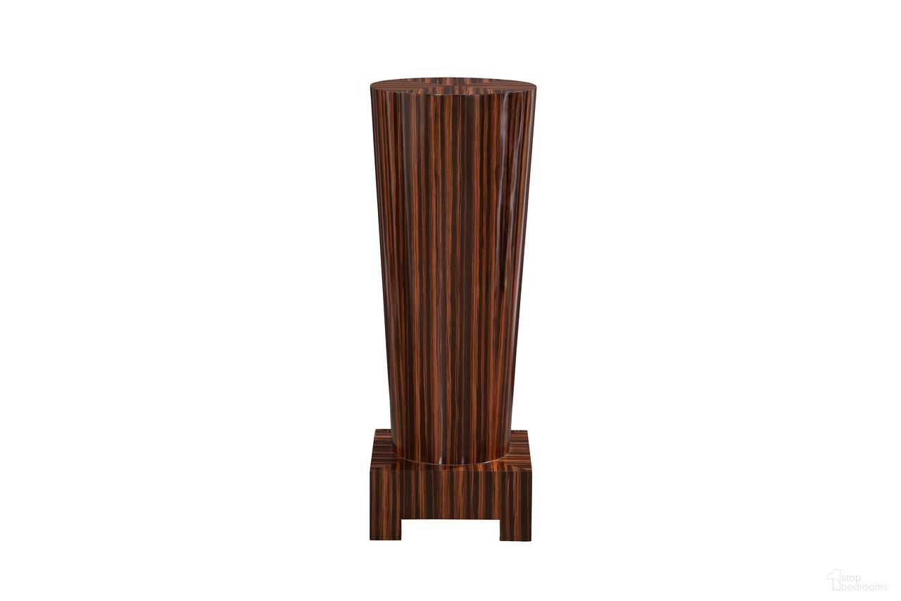 The appearance of Farrow Pedestal In Rich Brown designed by Maitland-Smith in the modern / contemporary interior design. This rich brown piece of furniture was selected by 1StopBedrooms from Maitland Smith Collection to add a touch of cosiness and style into your home. Sku: 89-1023. Material: Amara Wood.