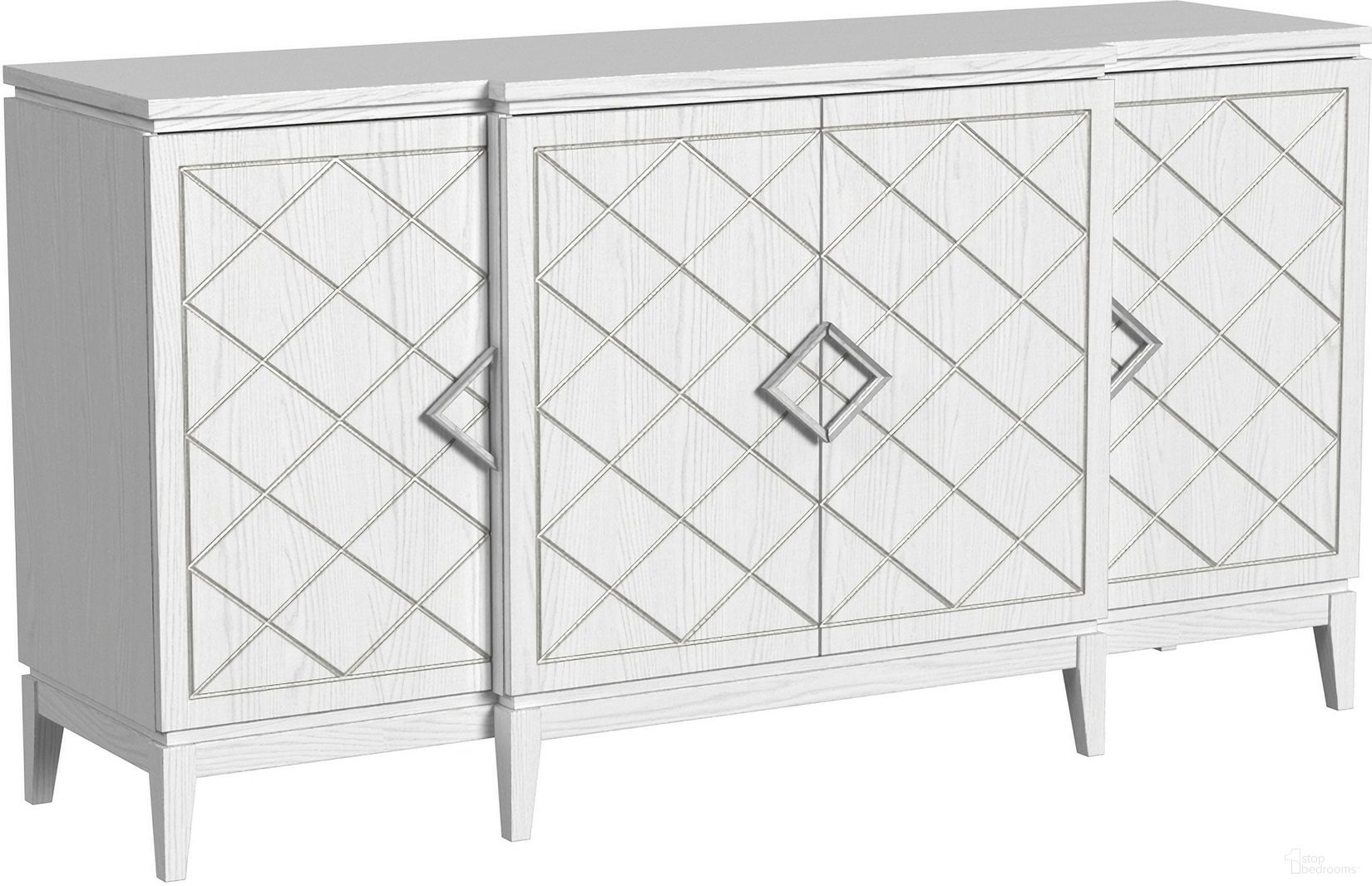 The appearance of Farrow Server In White designed by Bassett Mirror Company in the modern / contemporary interior design. This white piece of furniture was selected by 1StopBedrooms from Farrow Collection to add a touch of cosiness and style into your home. Sku: 7032-DR-576. Material: Rubberwood.