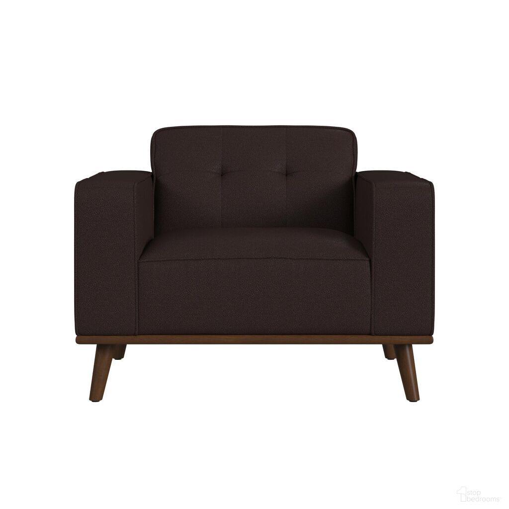 The appearance of Fate Chair with Wood Front In Cherry and Brown designed by Picket House in the transitional interior design. This cherry/brown piece of furniture was selected by 1StopBedrooms from Fate Collection to add a touch of cosiness and style into your home. Sku: U-15000-8200-100. Material: PU.