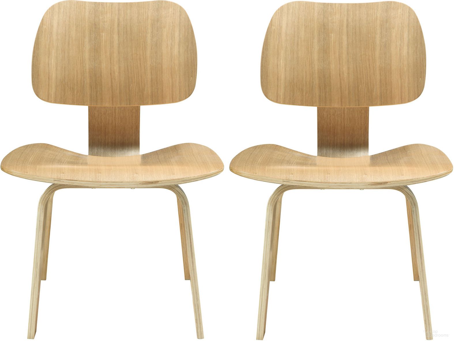 The appearance of Fathom Natural Dining Chairs Set of 2 designed by Modway in the modern / contemporary interior design. This natural piece of furniture was selected by 1StopBedrooms from Fathom Collection to add a touch of cosiness and style into your home. Sku: EEI-620-NAT;EEI-620-NAT. Material: Plywood. Chair Type: Side Chair.