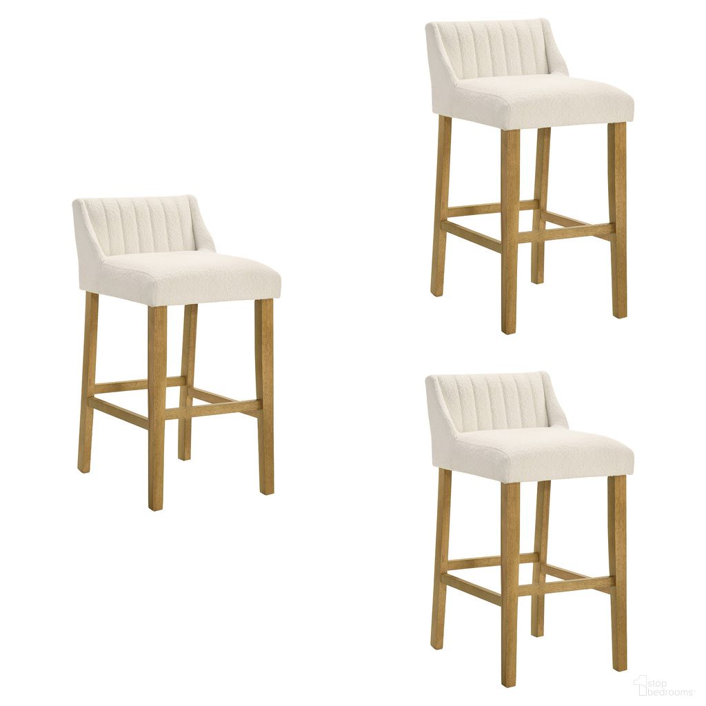 The appearance of Fauna Bar Height Bar Stool Set of 3 In Amber Glow and White designed by Armen Living in the modern / contemporary interior design. This amber glow and white piece of furniture was selected by 1StopBedrooms from Fauna Collection to add a touch of cosiness and style into your home. Sku: LCFNBAWHAG30;LCFNBAWHAG30;LCFNBAWHAG30. Material: Polyester.