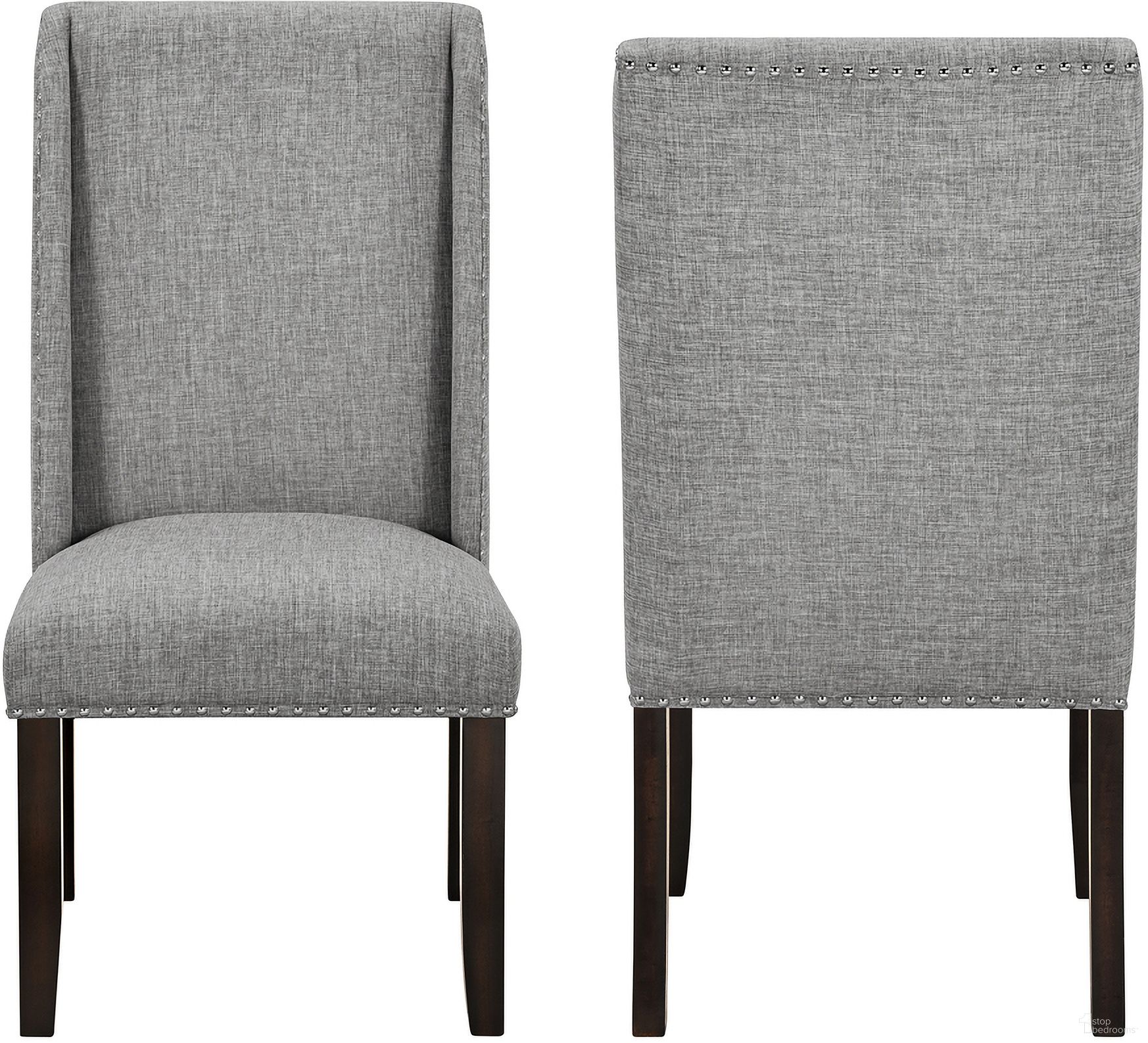The appearance of Faust Dining Chair Set of 2 In Gray designed by New Classic in the modern / contemporary interior design. This gray piece of furniture  was selected by 1StopBedrooms from Faust Collection to add a touch of cosiness and style into your home. Sku: D1221-20. Material: Wood. Chair Type: Side Chair.