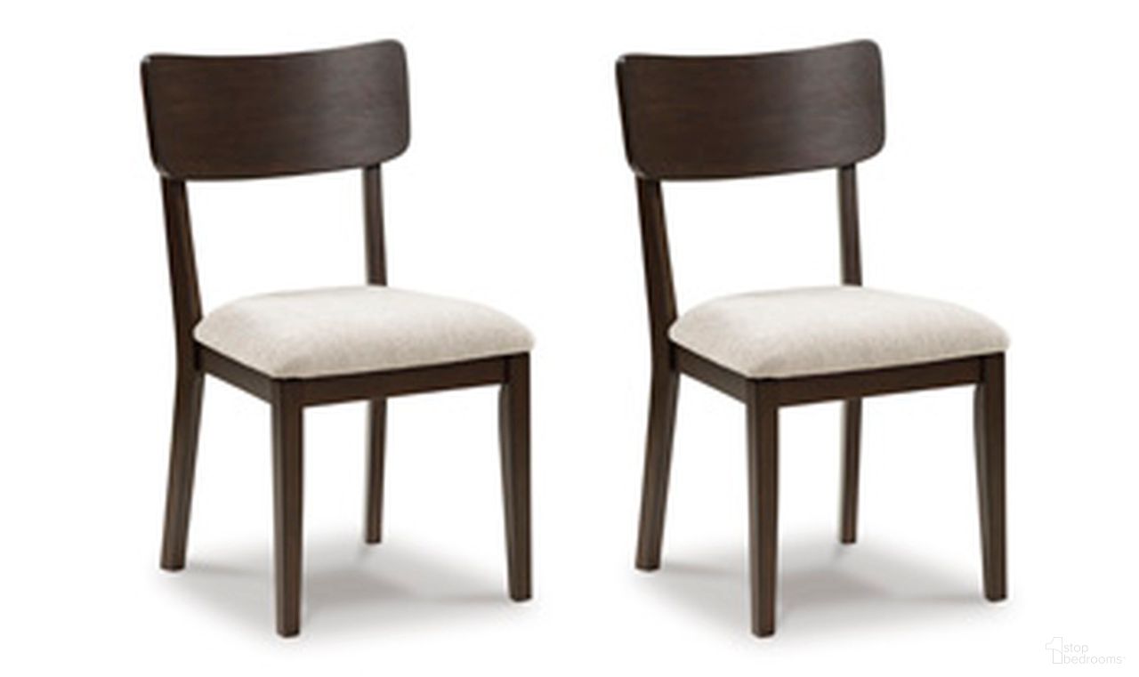 The appearance of Favelon Dining Chair Set of 2 In Merlot designed by Signature Design by Ashley in the transitional interior design. This merlot piece of furniture was selected by 1StopBedrooms from Favelon Collection to add a touch of cosiness and style into your home. Sku: NCD607-07. Material: Fabric. Chair Type: Side Chair.