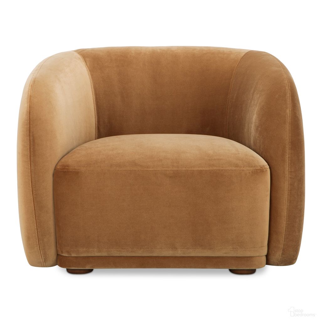 Faye Accent Chair In Tan Faux Mohair