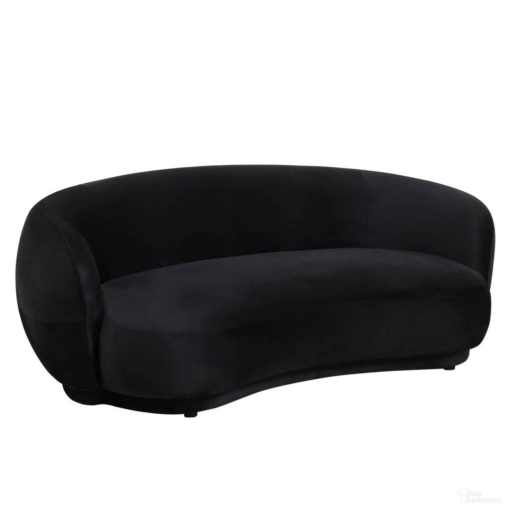 The appearance of Faze 3-Seater Wide Couch Upholstered Sofa In Velvet Black designed by LeisureMod in the modern / contemporary interior design. This black piece of furniture was selected by 1StopBedrooms from Faze Collection to add a touch of cosiness and style into your home. Sku: FS75V-BL. Material: Velvet.