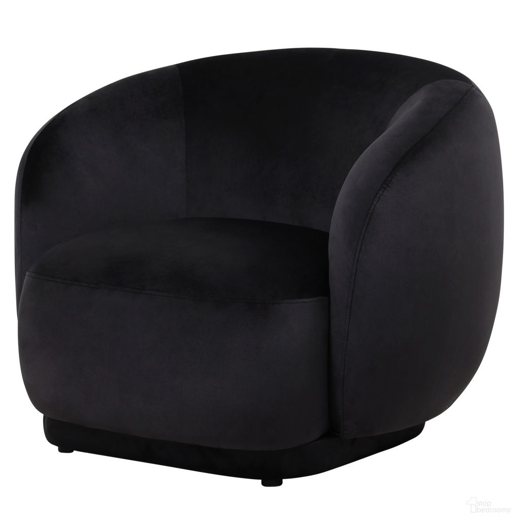 The appearance of Faze Modern Single Seater Sofa In Black Velvet designed by LeisureMod in the modern / contemporary interior design. This black piece of furniture  was selected by 1StopBedrooms from Faze Collection to add a touch of cosiness and style into your home. Sku: FS36V-BL. Material: Velvet.