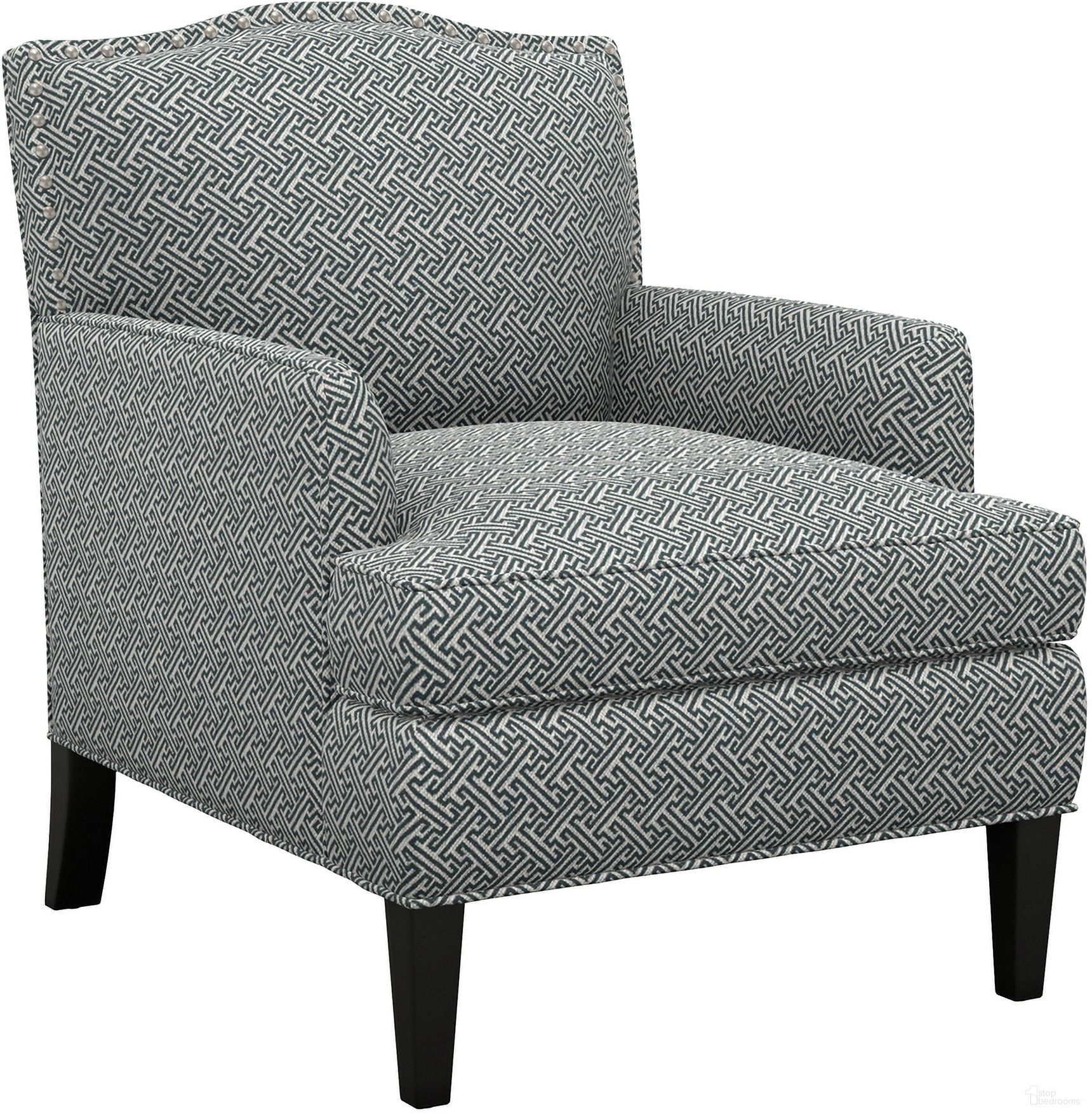The appearance of Featured Upholstery Walton Chair In Blue designed by Lexington in the transitional interior design. This blue piece of furniture was selected by 1StopBedrooms from Featured Upholstery Collection to add a touch of cosiness and style into your home. Sku: 7982-11-74. Material: Fabric.