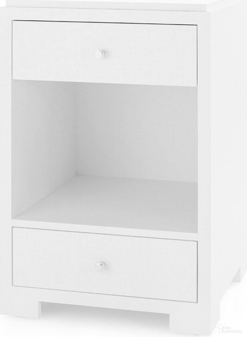 Fedor 2-Drawer Side Table In Chiffon White