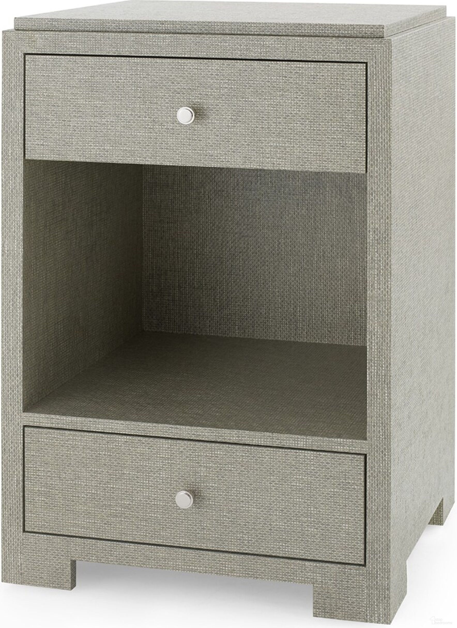 The appearance of Fedor 2-Drawer Side Table In Moss Gray Tweed designed by Villa & House in the transitional interior design. This moss piece of furniture  was selected by 1StopBedrooms from Fedor Collection to add a touch of cosiness and style into your home. Sku: FED-120-6137.