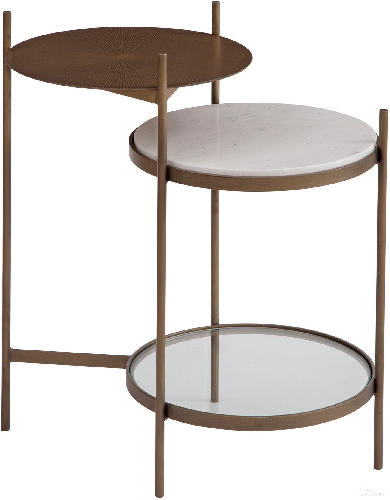 Felicity Accent Table In Antique Gold