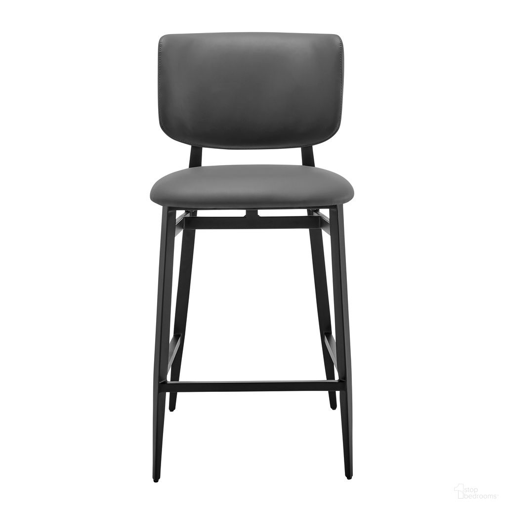 The appearance of Felipe Counter Stool In Gray Leatherette designed by Euro Style in the modern / contemporary interior design. This gray leatherette piece of furniture was selected by 1StopBedrooms from Felipe Collection to add a touch of cosiness and style into your home. Sku: 30973-GRY. Material: Leather.