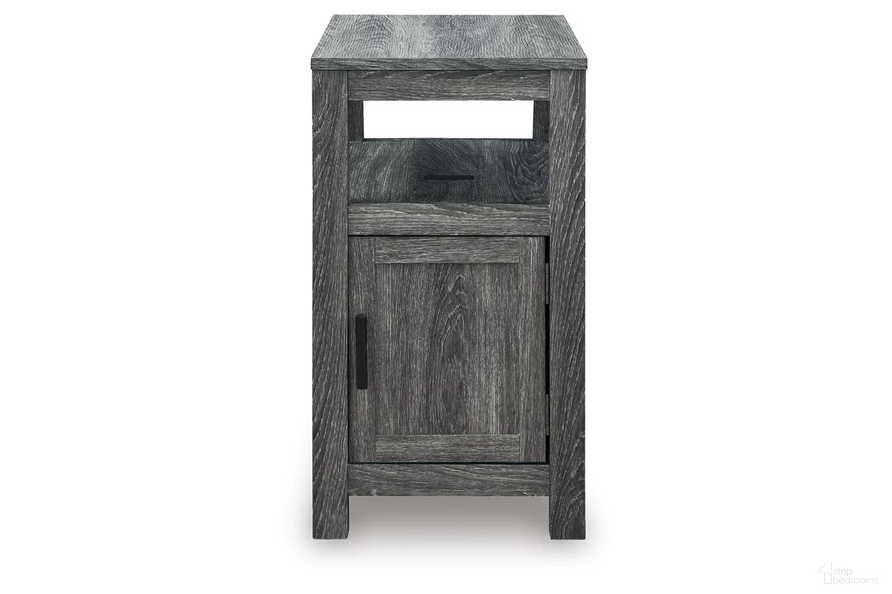 The appearance of Fendenmore Chairside End Table In Gray designed by Signature Design by Ashley in the transitional interior design. This gray piece of furniture  was selected by 1StopBedrooms from Fendenmore Collection to add a touch of cosiness and style into your home. Sku: T190-317. Material: Wood.