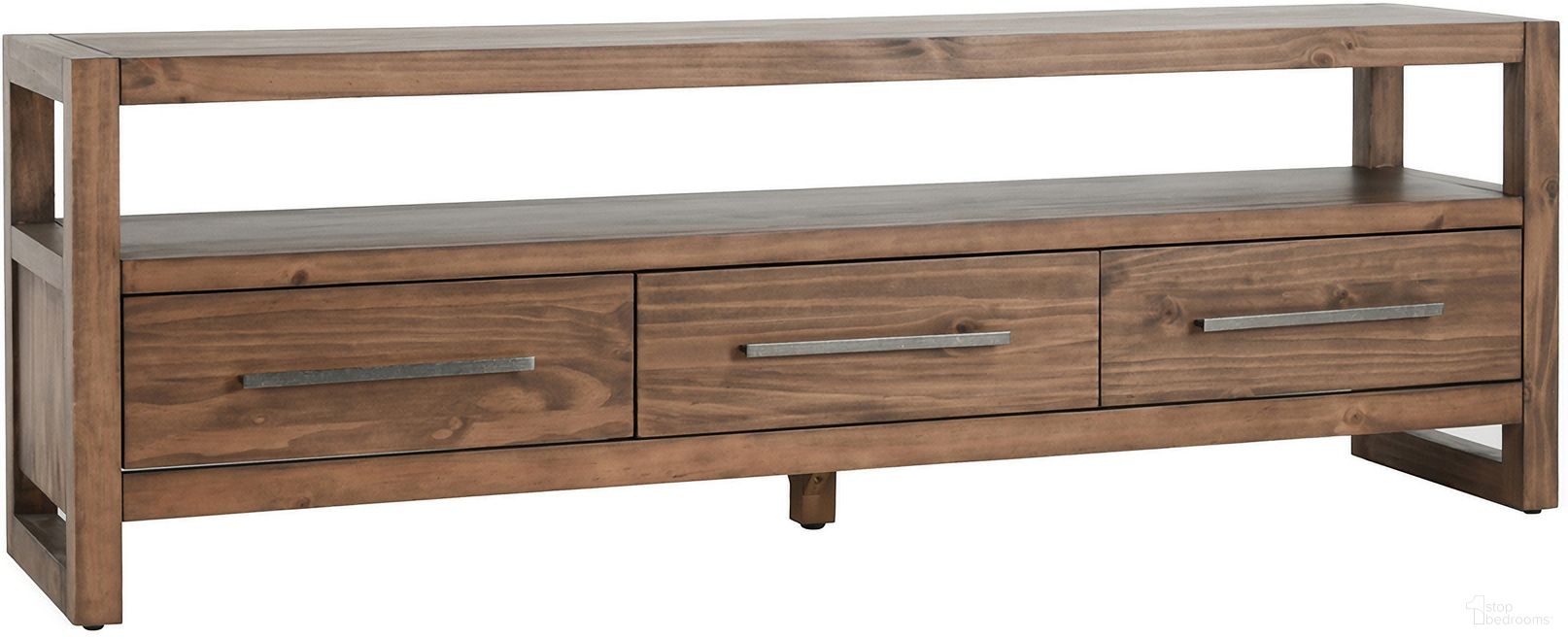 The appearance of Fenmore 3 Drawer TV Stand In Honey designed by Classic Home in the transitional interior design. This honey piece of furniture  was selected by 1StopBedrooms from Fenmore Collection to add a touch of cosiness and style into your home. Sku: 52003999. Material: Pine Wood.