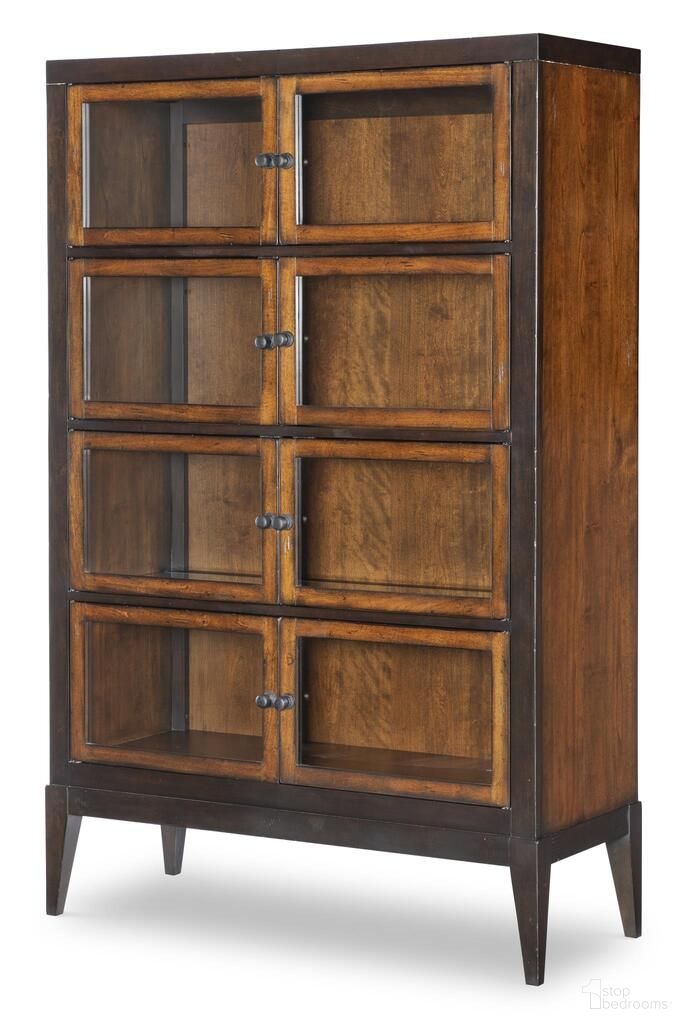 The appearance of Fenmore Display Cabinet In Mocha and Distressed Cherry designed by Legacy Classic in the traditional interior design. This mocha and distressed cherry piece of furniture was selected by 1StopBedrooms from Fenmore Collection to add a touch of cosiness and style into your home. Sku: 4130-570. Material: Poplar Solid.