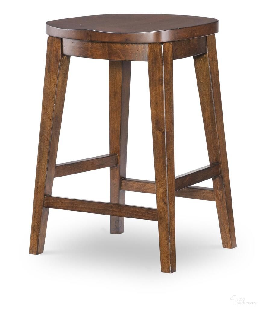 The appearance of Fenmore Counter Height Stool In Mocha and Distressed Cherry designed by Legacy Classic in the traditional interior design. This mocha and distressed cherry piece of furniture  was selected by 1StopBedrooms from Fenmore Collection to add a touch of cosiness and style into your home. Sku: 4130-945. Material: Poplar Solid.