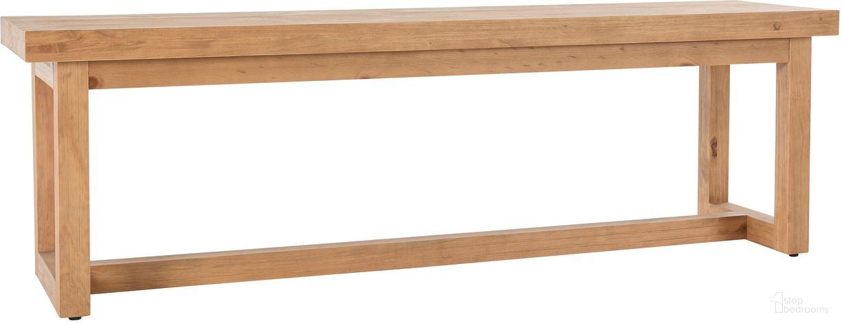 The appearance of Fenmore Dining Bench In Natural designed by Classic Home in the transitional interior design. This natural piece of furniture  was selected by 1StopBedrooms from Fenmore Collection to add a touch of cosiness and style into your home. Sku: 53004605. Material: Pine Wood.