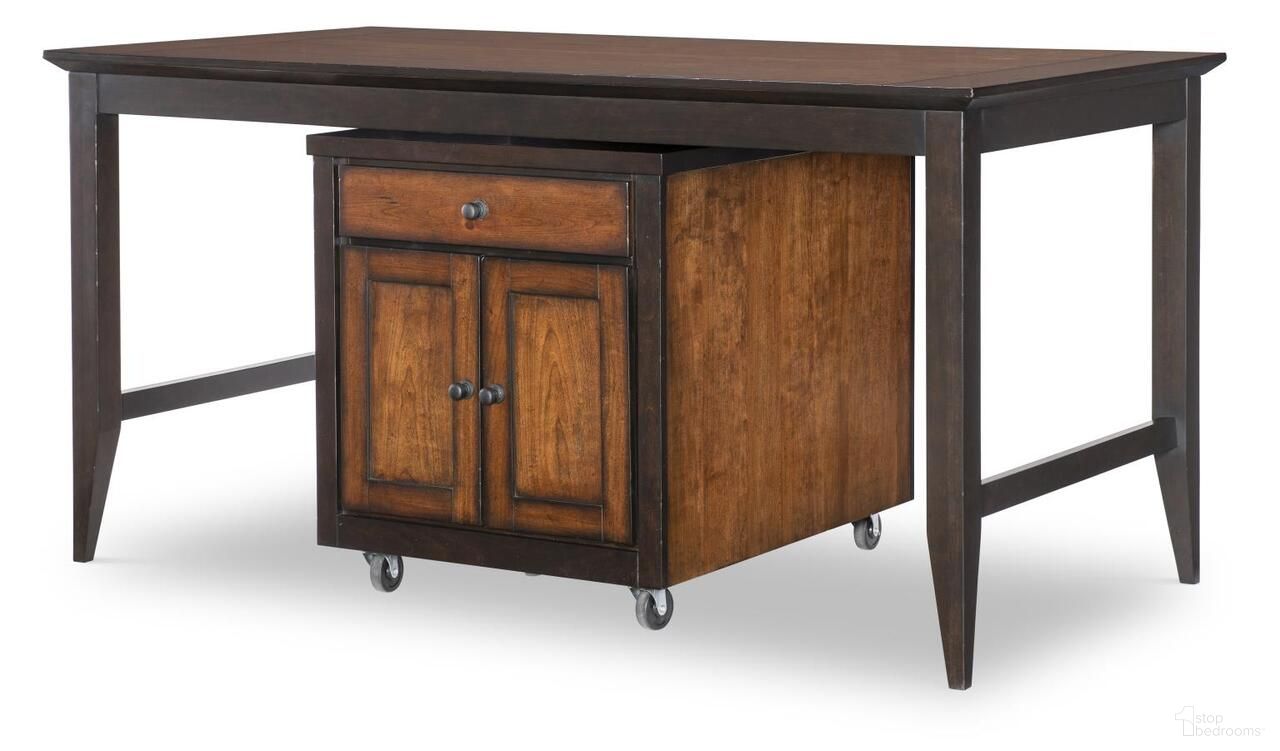 The appearance of Fenmore Kitchen Island Complete In Mocha and Distressed Cherry designed by Legacy Classic in the traditional interior design. This mocha and distressed cherry piece of furniture was selected by 1StopBedrooms from Fenmore Collection to add a touch of cosiness and style into your home. Sku: 4130-946;4130-947. Material: Poplar Solid.