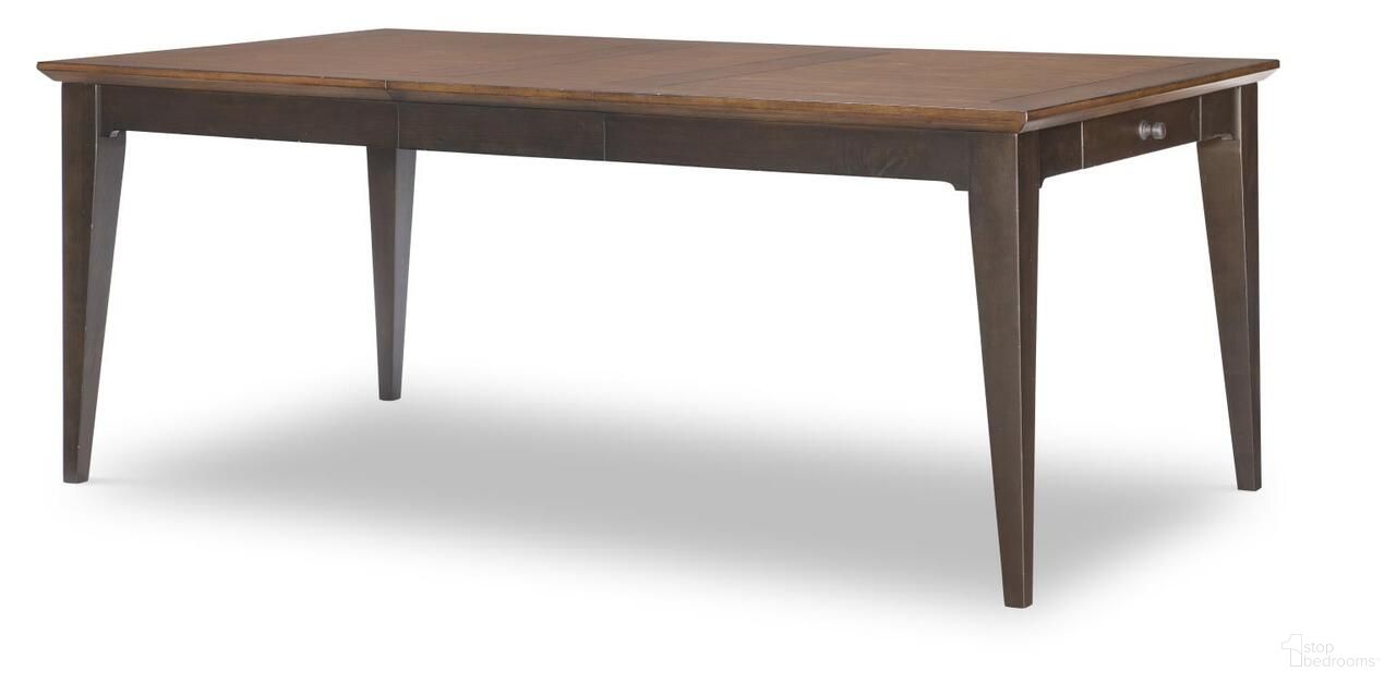 The appearance of Fenmore Leg Dining Table In Mocha and Distressed Cherry designed by Legacy Classic in the traditional interior design. This mocha and distressed cherry piece of furniture was selected by 1StopBedrooms from Fenmore Collection to add a touch of cosiness and style into your home. Sku: 4130-121. Table Base Style: Legs. Table Top Shape: Rectangular. Size: 82" x 42". Material: Poplar Solid.