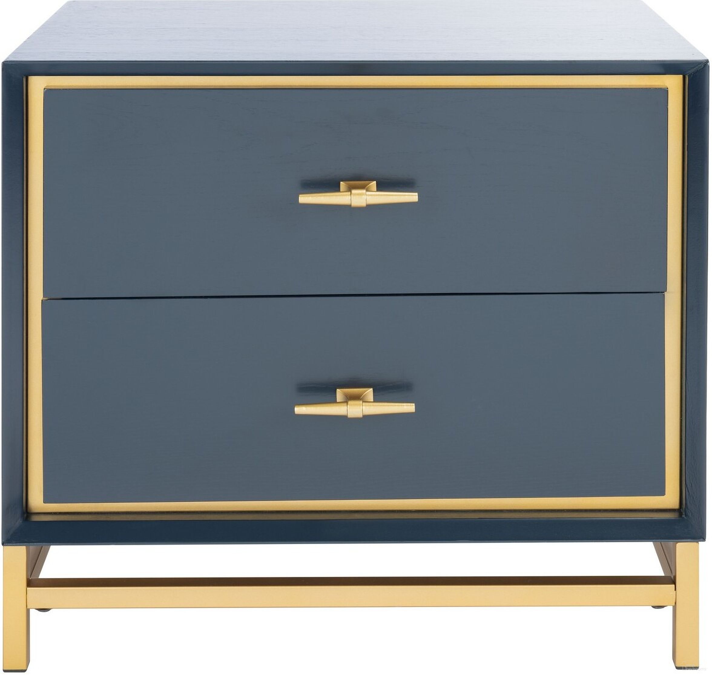 The appearance of Fenno 2 Drawer Nightstand in Teal designed by Safavieh in the modern / contemporary interior design. This teal piece of furniture was selected by 1StopBedrooms from Fenno Collection to add a touch of cosiness and style into your home. Sku: NST6401A. Material: Wood.
