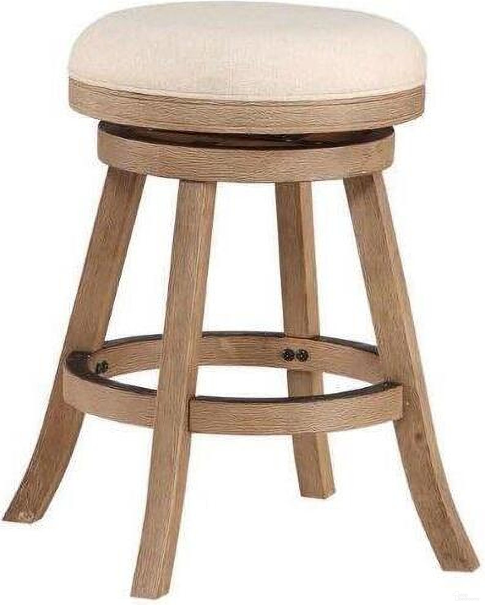 The appearance of Fenton 24 Inch Swivel Backless Counter Stool In Driftwood Wire-Brush designed by Boraam Industries in the transitional interior design. This driftwood piece of furniture was selected by 1StopBedrooms from Fenton Collection to add a touch of cosiness and style into your home. Sku: 76124. Material: Rubberwood.