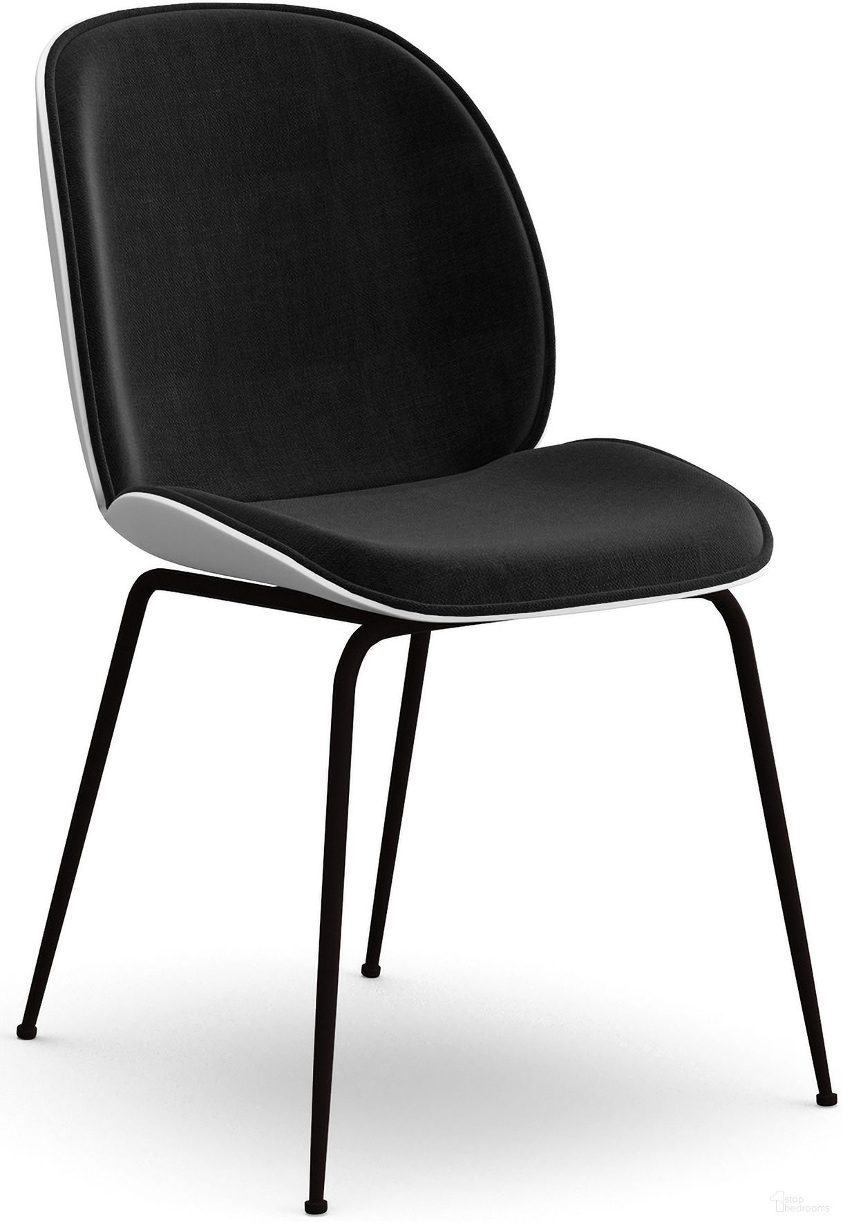 The appearance of Ferdinand Fabric Side Chair Set of 2 In White and Black designed by Aeon in the modern / contemporary interior design. This white and black piece of furniture  was selected by 1StopBedrooms from Biza Collection to add a touch of cosiness and style into your home. Sku: AE8602-Wht-Blk. Material: Wood. Chair Type: Side Chair.