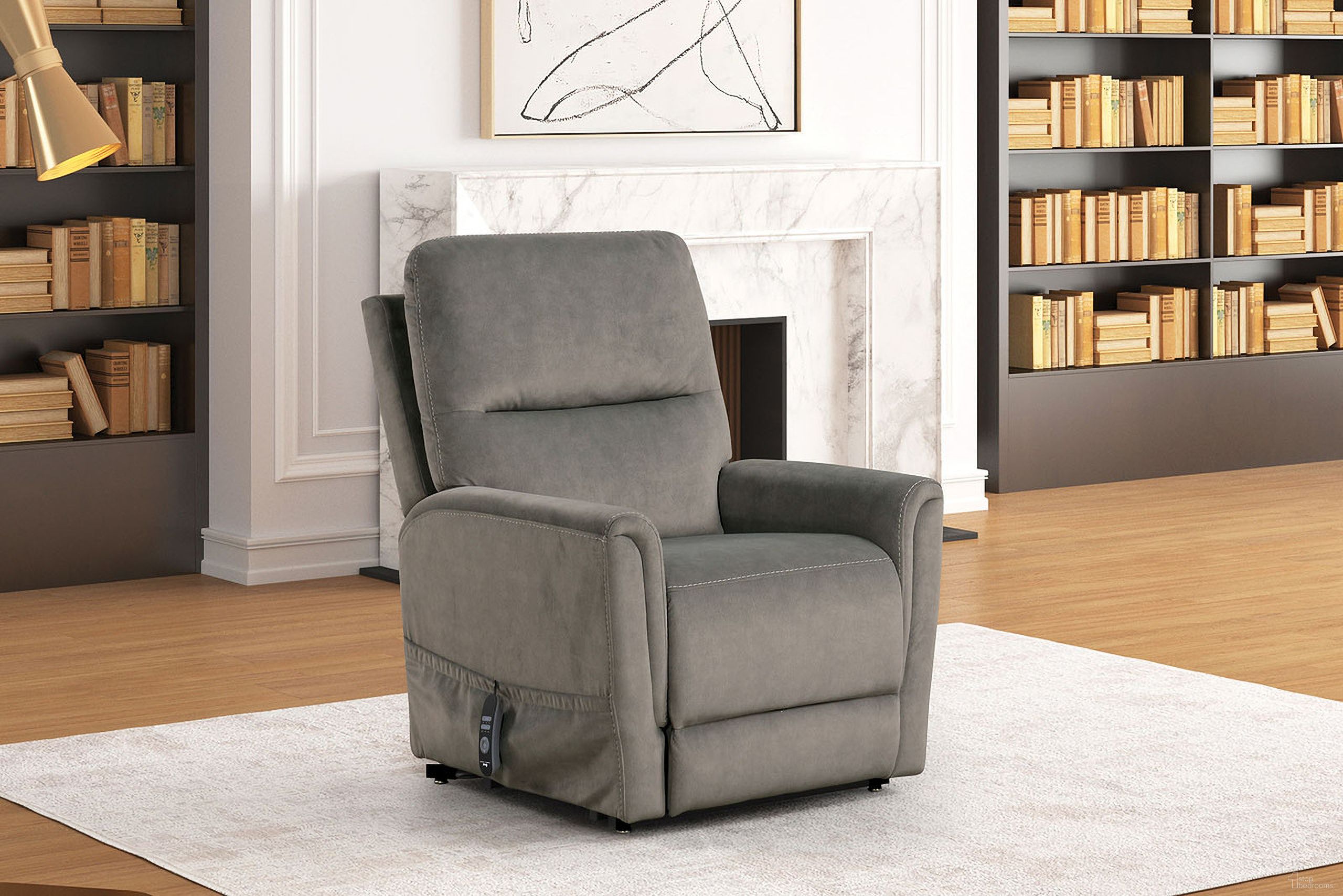 The appearance of Ferdinandus Lift Chair In Gray designed by Furniture of America in the modern / contemporary interior design. This gray piece of furniture was selected by 1StopBedrooms from Ferdinandus Collection to add a touch of cosiness and style into your home. Sku: FM68000GY-LC. Material: Fabric.