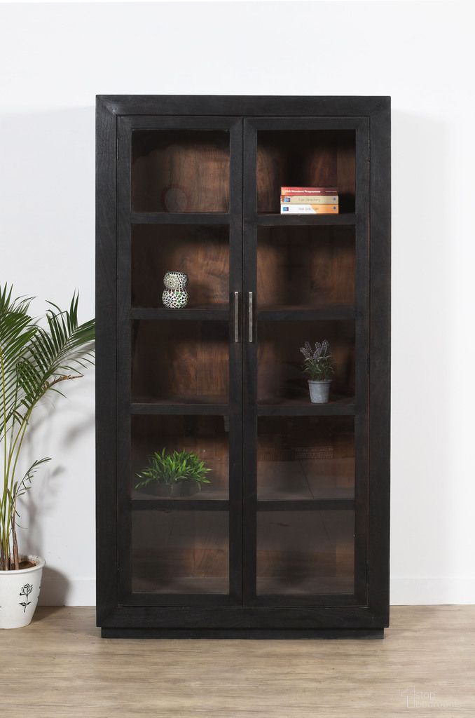 The appearance of Fernious Tall Cabinet In Dark Gray designed by Moti in the modern / contemporary interior design. This dark gray piece of furniture  was selected by 1StopBedrooms from Fernious Collection to add a touch of cosiness and style into your home. Sku: 95101001. Material: Solid Wood.