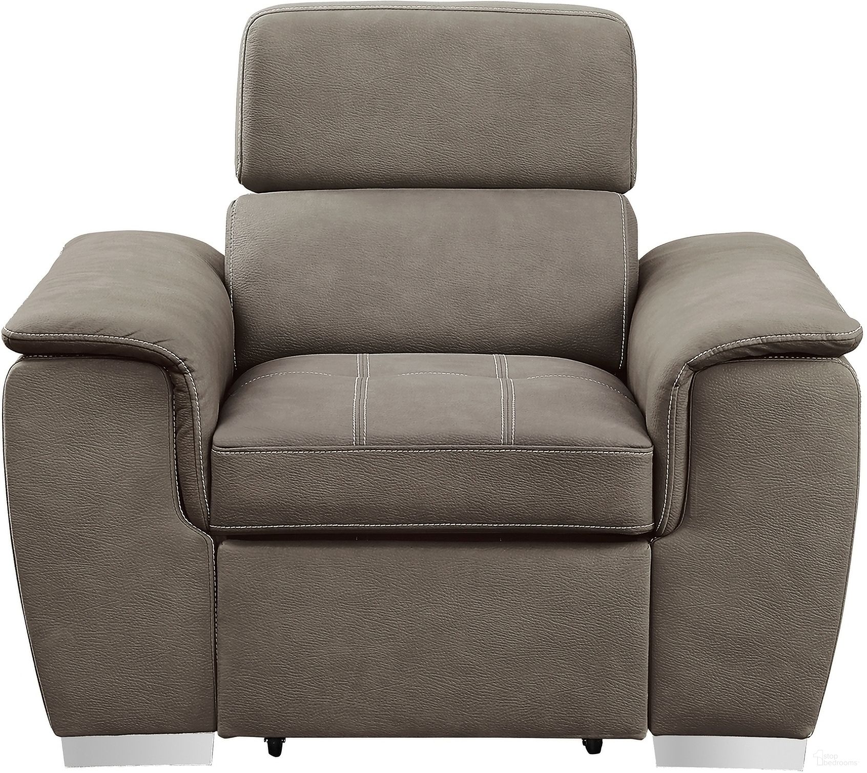 The appearance of Ferriday Taupe Chair With Pull Out Ottoman designed by Homelegance in the modern / contemporary interior design. This taupe piece of furniture was selected by 1StopBedrooms from Ferriday Collection to add a touch of cosiness and style into your home. Sku: 8228TP-1. Material: Microfiber.