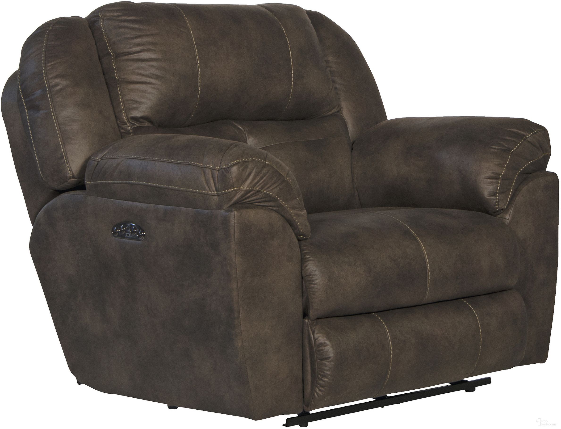 The appearance of Ferrington Dusk Power Lay Flat Recliner designed by Catnapper in the modern / contemporary interior design. This dusk piece of furniture was selected by 1StopBedrooms from Ferrington Collection to add a touch of cosiness and style into your home. Sku: 618907130089. Material: Fabric.
