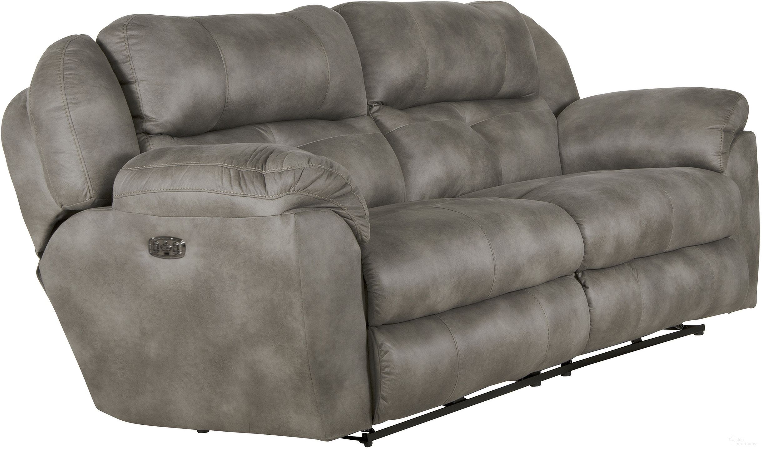 The appearance of Ferrington Power Lay Flat Reclining Sofa w/ Power Headrest and Lumbar (Steel) designed by Catnapper in the modern / contemporary interior design. This steel piece of furniture was selected by 1StopBedrooms from Ferrington Collection to add a touch of cosiness and style into your home. Sku: 761891130028. Material: Fabric.