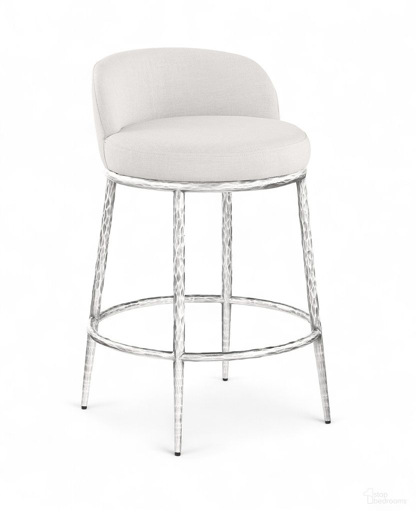 The appearance of Ferro Linen Textured Performance Fabric Upholstered Counter Stool In Cream designed by Meridian in the modern / contemporary interior design. This cream piece of furniture was selected by 1StopBedrooms from Ferro Collection to add a touch of cosiness and style into your home. Sku: 88069Cream-C. Material: Foam.