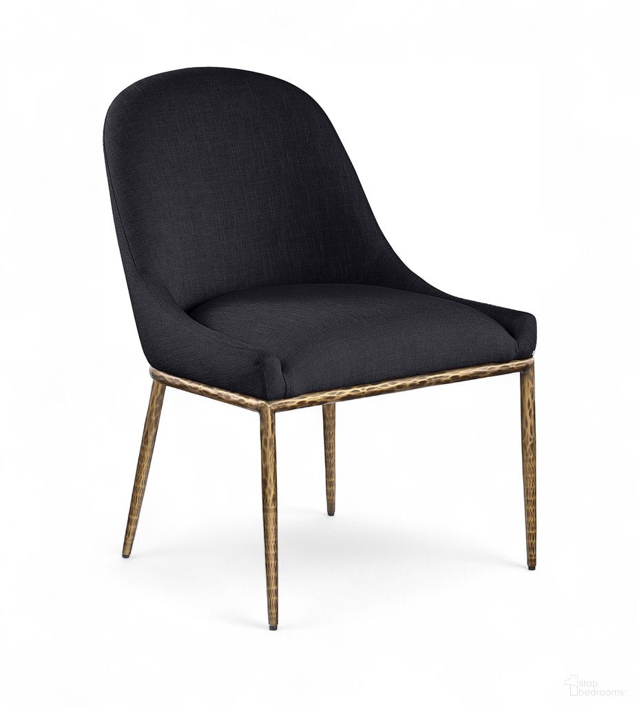 The appearance of Ferro Linen Textured Performance Fabric Upholstered Dining Side Chair In Black designed by Meridian in the modern / contemporary interior design. This black piece of furniture was selected by 1StopBedrooms from Ferro Collection to add a touch of cosiness and style into your home. Sku: 88036Black-SC. Material: Foam. Chair Type: Side Chair.