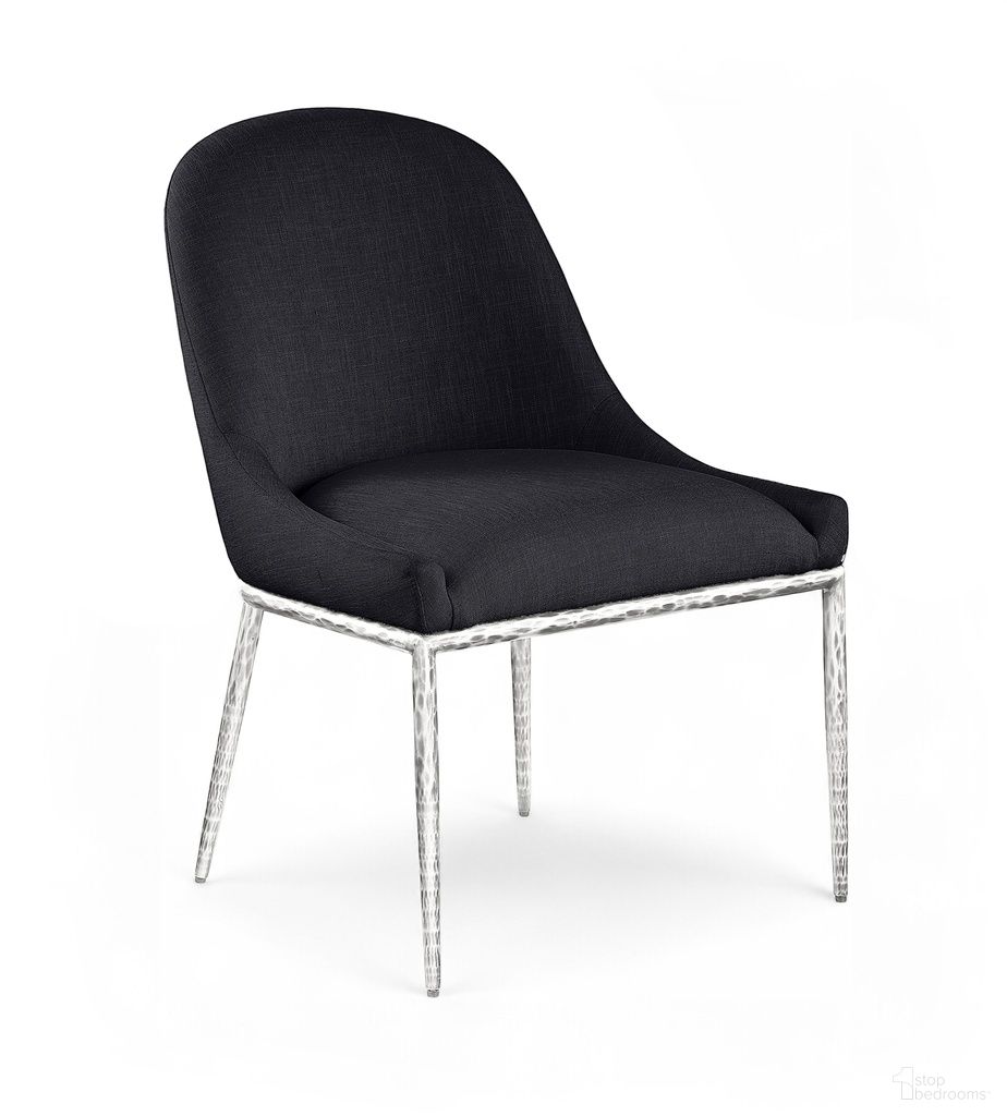 The appearance of Ferro Linen Textured Performance Fabric Upholstered Dining Side Chair In Black designed by Meridian in the modern / contemporary interior design. This black piece of furniture was selected by 1StopBedrooms from Ferro Collection to add a touch of cosiness and style into your home. Sku: 88038Black-SC. Material: Foam. Chair Type: Side Chair.