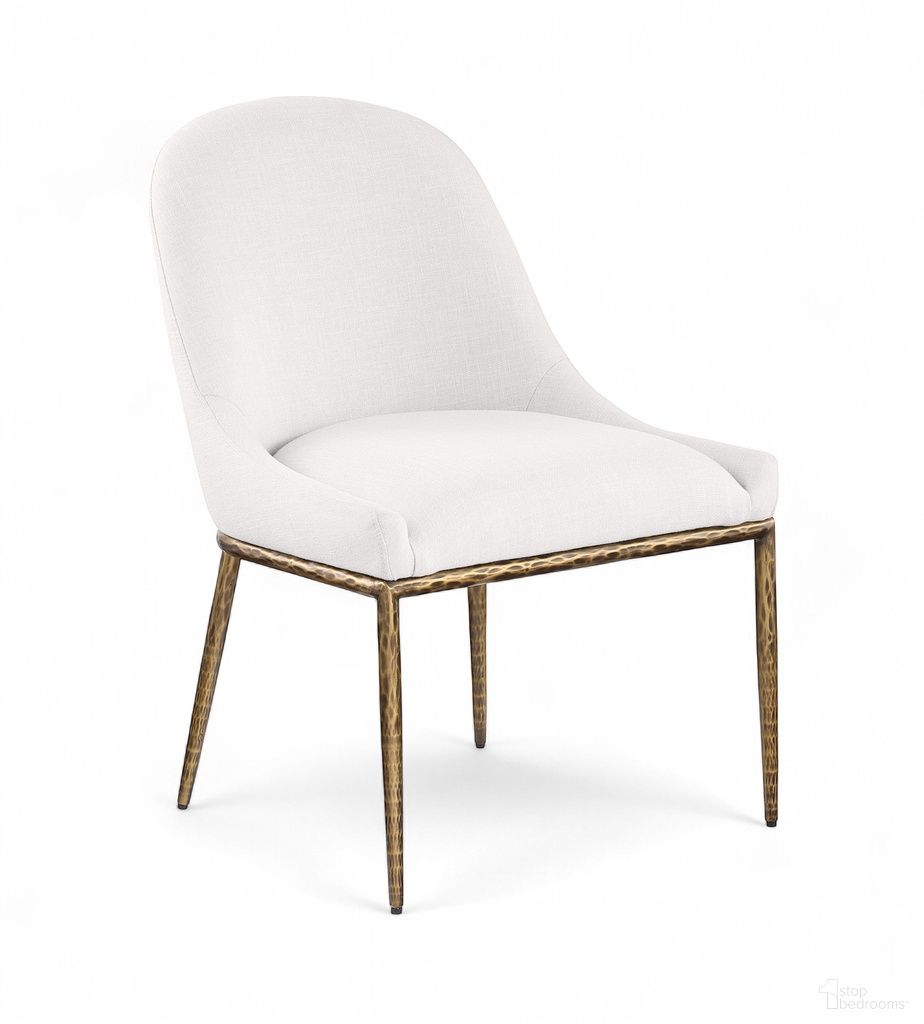 The appearance of Ferro Linen Textured Performance Fabric Upholstered Dining Side Chair In Cream designed by Meridian in the modern / contemporary interior design. This cream piece of furniture was selected by 1StopBedrooms from Ferro Collection to add a touch of cosiness and style into your home. Sku: 88036Cream-SC. Material: Foam. Chair Type: Side Chair.