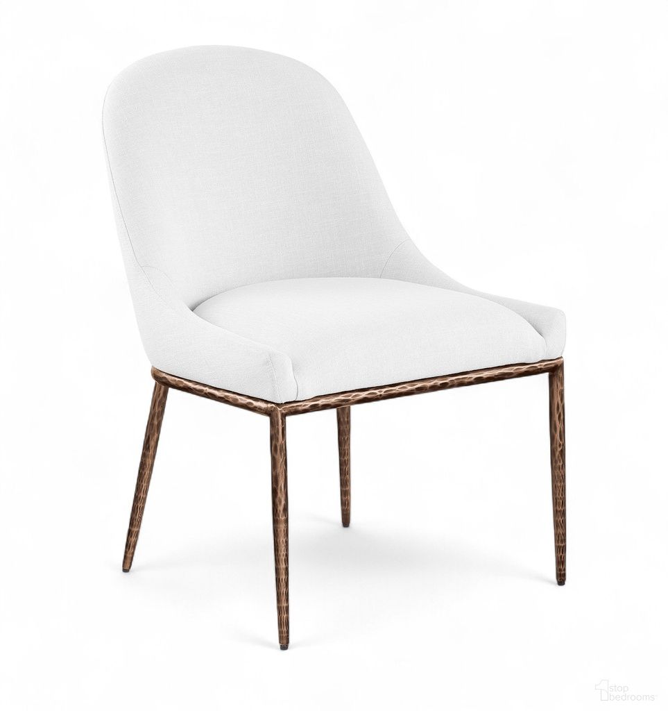 The appearance of Ferro Linen Textured Performance Fabric Upholstered Dining Side Chair In White designed by Meridian in the modern / contemporary interior design. This white piece of furniture was selected by 1StopBedrooms from Ferro Collection to add a touch of cosiness and style into your home. Sku: 88037White-SC. Material: Foam. Chair Type: Side Chair.