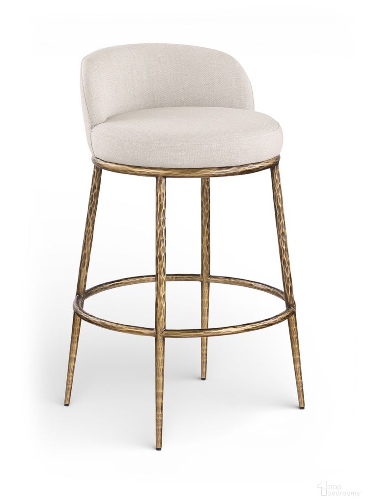 The appearance of Ferro Performance Fabric Upholstered Bar Stool In Beige designed by Meridian in the modern / contemporary interior design. This beige piece of furniture was selected by 1StopBedrooms from Ferro Collection to add a touch of cosiness and style into your home. Sku: 77084Beige-C. Material: Fabric.