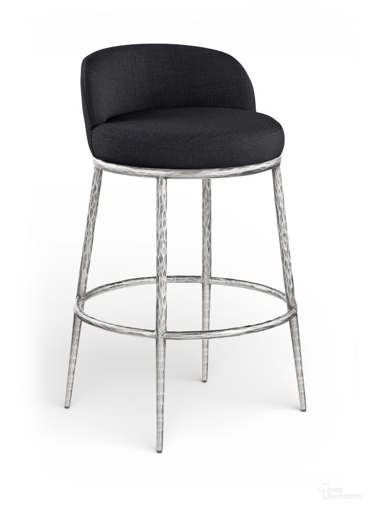 The appearance of Ferro Performance Fabric Upholstered Bar Stool In Black designed by Meridian in the modern / contemporary interior design. This black piece of furniture was selected by 1StopBedrooms from Ferro Collection to add a touch of cosiness and style into your home. Sku: 77086Black-C. Material: Fabric.