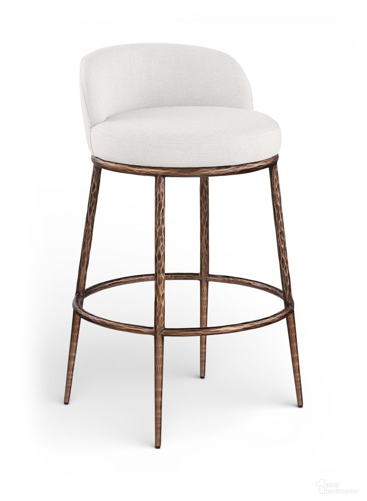 The appearance of Ferro Performance Fabric Upholstered Bar Stool In Cream designed by Meridian in the modern / contemporary interior design. This cream piece of furniture was selected by 1StopBedrooms from Ferro Collection to add a touch of cosiness and style into your home. Sku: 77085Cream-C. Material: Fabric.