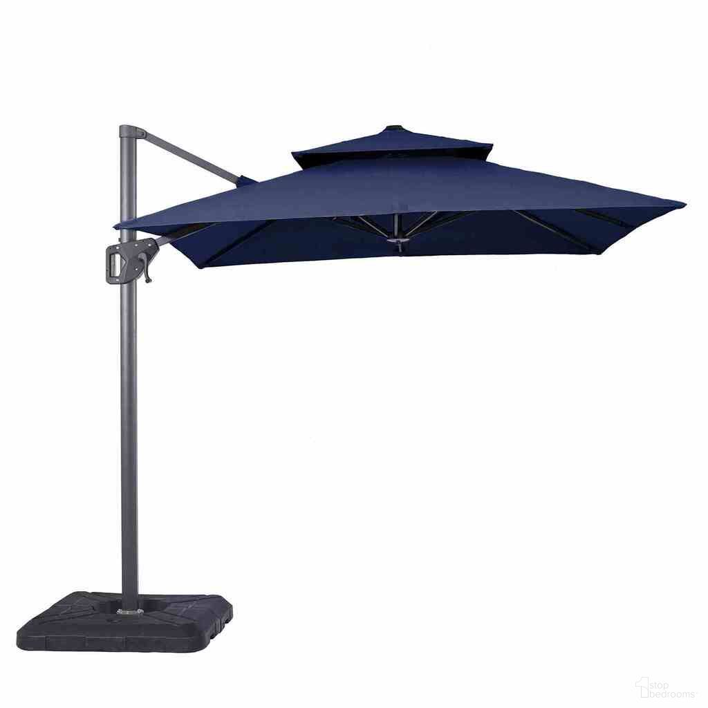 The appearance of Fida 8 Foot Square Umbrella In Double Top In Blue designed by Furniture of America in the modern / contemporary interior design. This blue piece of furniture was selected by 1StopBedrooms from Fida Collection to add a touch of cosiness and style into your home. Sku: LA-A029BL. Material: Aluminum.