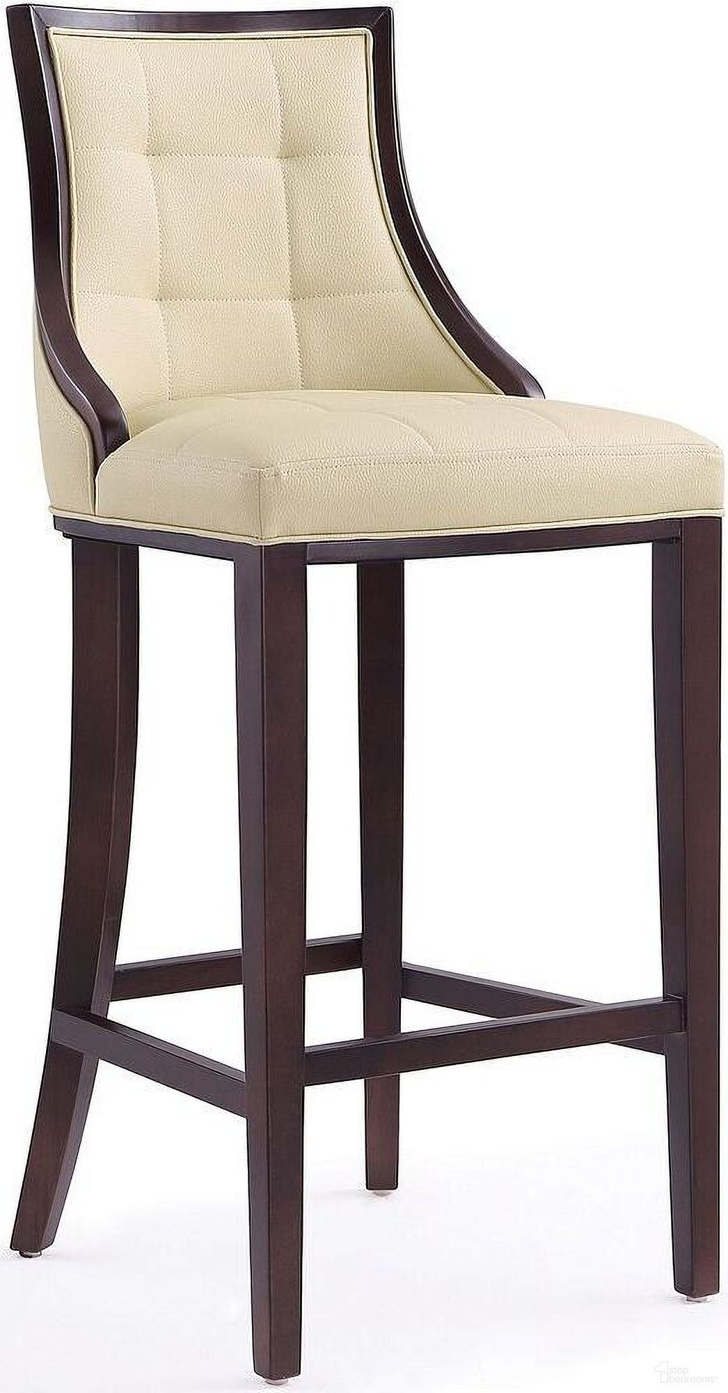 Fifth Avenue Bar Stool in Cream and Walnut
