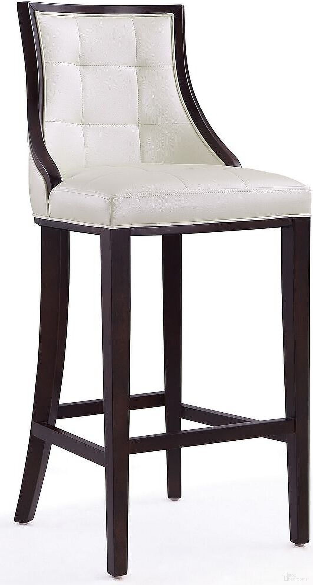 The appearance of Fifth Avenue Bar Stool in Pearl White and Walnut designed by Manhattan Comfort in the traditional interior design. This pearl white piece of furniture was selected by 1StopBedrooms from Fifth Collection to add a touch of cosiness and style into your home. Sku: BS007-PW. Material: Wood.