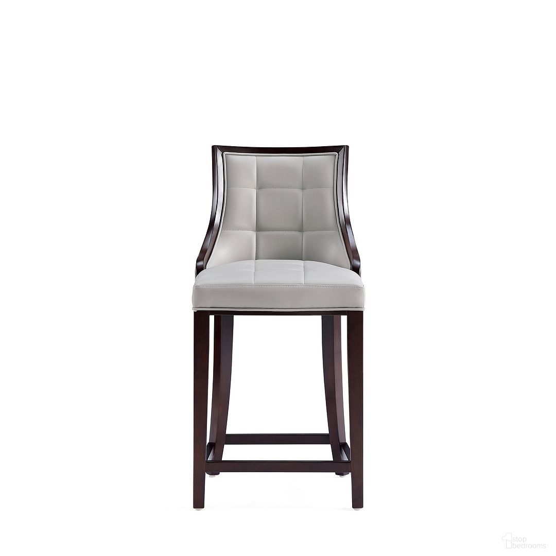 The appearance of Fifth Avenue Faux Leather Counter Stool In Light Grey designed by Manhattan Comfort in the traditional interior design. This light grey piece of furniture  was selected by 1StopBedrooms from Fifth Avenue Collection to add a touch of cosiness and style into your home. Sku: CS012-LG. Material: Wood.
