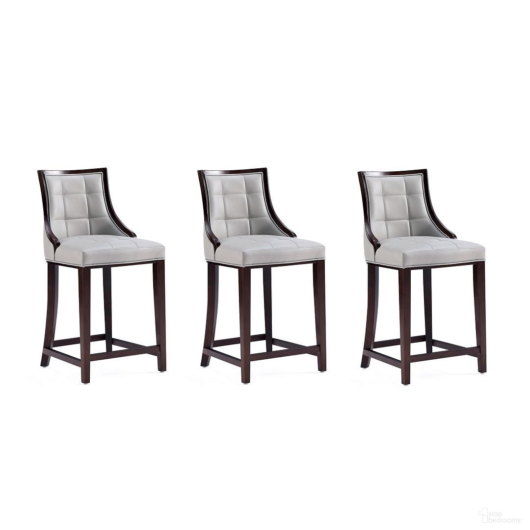 The appearance of Fifth Avenue Faux Leather Counter Stool Set of 3 In Light Grey designed by Manhattan Comfort in the traditional interior design. This light grey piece of furniture  was selected by 1StopBedrooms from Fifth Avenue Collection to add a touch of cosiness and style into your home. Sku: CS012-LG;CS012-LG;CS012-LG. Material: Wood.