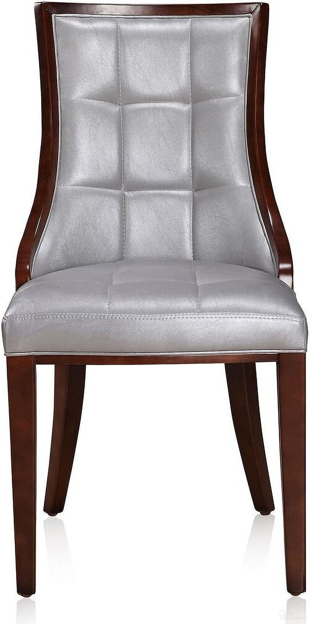 The appearance of Fifth Avenue Faux Leather Dining Chair (Set of 2) in Silver and Walnut designed by Manhattan Comfort in the traditional interior design. This silver piece of furniture was selected by 1StopBedrooms from Fifth Avenue Collection to add a touch of cosiness and style into your home. Sku: DC008-SV. Material: Wood. Chair Type: Side Chair.